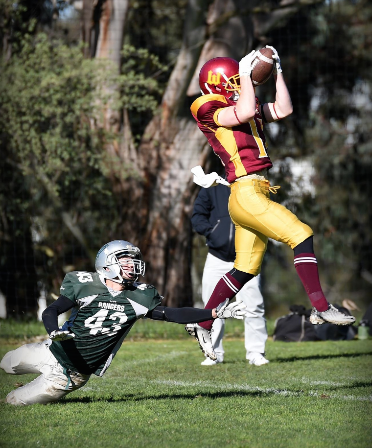 Owen with a catch against the Rangers (Photo courtesy of barendphotos.com)